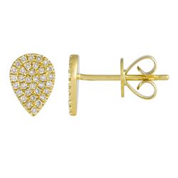 14KT Yellow Gold Diamond Earrings -# 7641