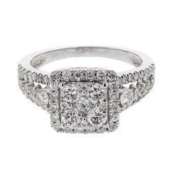 14KT White Gold Ladies Diamond Ring -# 9895