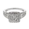 Image 1 : 14KT White Gold Ladies Diamond Ring -# 9895