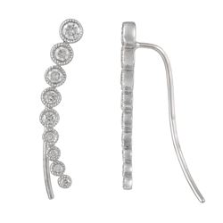 14KT White Gold Diamond Earrings -# 7918-1