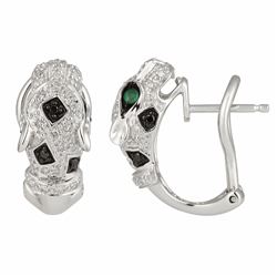 14KT White Gold Gemstone Earrings -# 6277-1