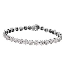 14KT White Gold Diamond Bracelet -# 1616