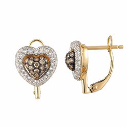 14KT  Gold Diamond Earrings -# 5986