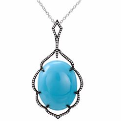 14KT  Gold Gemstone Pendant With Chain -# 6310-1