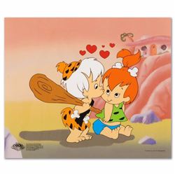 Pebbles and Bam Bam Limited Edition Sericel from the Popular Animated Series The Flintstones! Includ