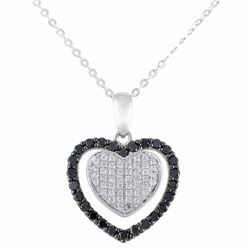 14KT White Gold Diamond Pendant With Chain -# 5827