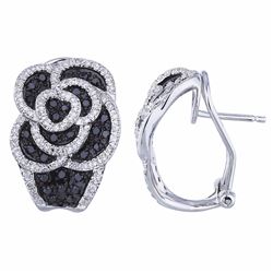 14KT White Gold Diamond Earrings -# 6051-1
