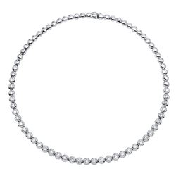 14KT White Gold Diamond Necklace -# 6420-1