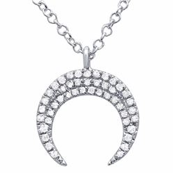 14KT White Gold Diamond Necklace -# 7796-1