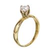 Image 2 : 14KT Yellow Gold Diamond Solitaire Ring -# 1852