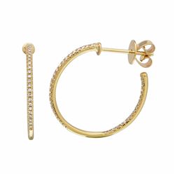 14KT Yellow Gold Diamond Earrings -# 7842