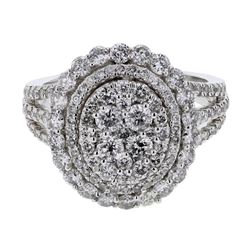 14KT White Gold Ladies Diamond Ring -# 10243