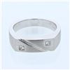 Image 1 : 14KT White Gold Mens Diamond Ring -# 9708
