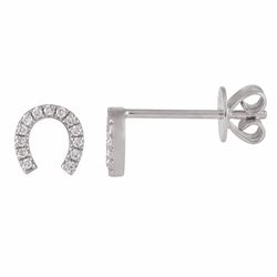 14KT White Gold Diamond Earrings -# 7691-1