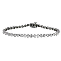 14KT White Gold Diamond Bracelet -# 1619