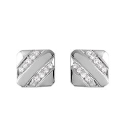 14KT White Gold Diamond Earrings -# 858