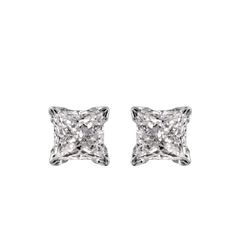 14KT White Gold Diamond Stud Earrings -# 1611