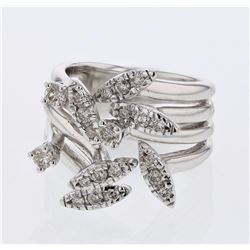 14KT White Gold Ladies Diamond Ring -# 9790