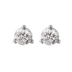 14KT White Gold Diamond Stud Earrings -# 1636