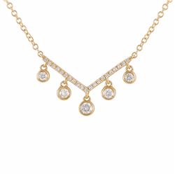 14KT Yellow Gold Diamond Necklace -# 7613-1