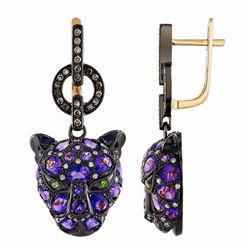 14KT Rose Gold Gemstone Earrings -# 6355-1