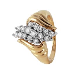10KT Yellow Gold Diamond Ring -# 467