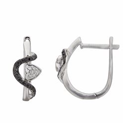 14KT White Gold Diamond Earrings -# 5991-1