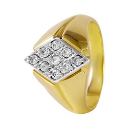 14KT Yellow Gold Diamond Men's Ring -# 121