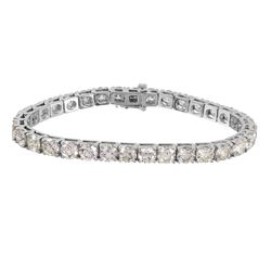 14KT White Gold Diamond Bracelet -# 1613