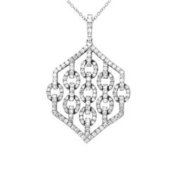 14KT White Gold Ladies Slider with Chain  -# 6699-1
