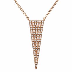 14KT Rose Gold Diamond Necklace -# 7795
