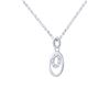 Image 1 : 14KT White Gold Ladies Slider with Chain  -# 6766