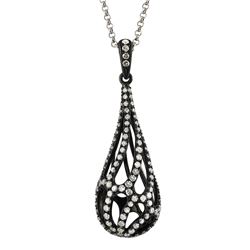 14KT White Gold Diamond Pendant With Chain -# 6130