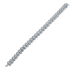 18KT White Gold Diamond Bracelet -# 6508-1