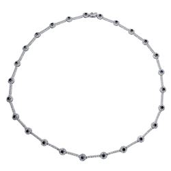 14KT White Gold Gemstone Necklace -# 6427