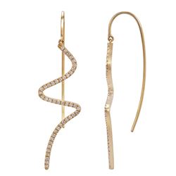 14KT Yellow Gold Diamond Earrings -# 8045-1