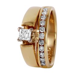 14KT Yellow Gold Diamond Engagement Ring -# 6659