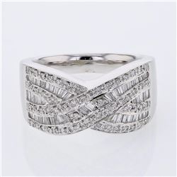 18KT White Gold Ladies Diamond Fashion Ring -# 9989