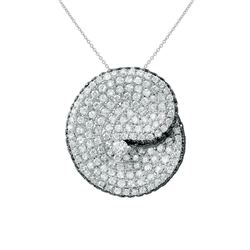 14KT White Gold Ladies Slider with Chain  -# 6815-1