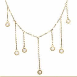 14KT Yellow Gold Diamond Necklace -# 8038-1