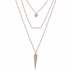 14KT Rose Gold Diamond Necklace -# 7927-1