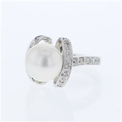18KT White Gold Ladies Diamond Ring -# 9490