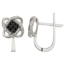 14KT White Gold Diamond Earrings -# 6368-1