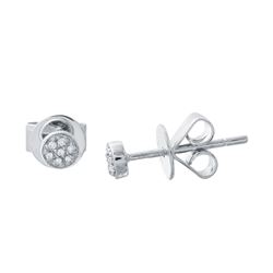 14KT White Gold Diamond Stud Earrings -# 6599-1