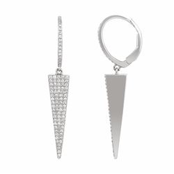 14KT White Gold Diamond Earrings -# 7843-1