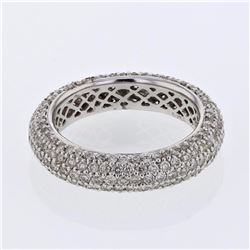 18KT White Gold Ladies Diamond Wedding Band -# 9722