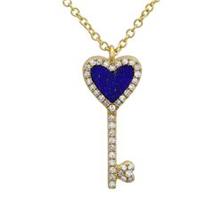 14KT Yellow Gold Gemstone Pendant With Chain -# 7831