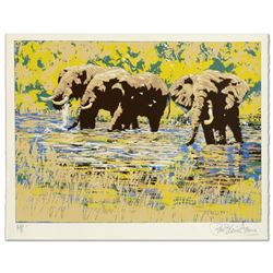 Elephant River Limited Edition Serigraph by Paul Blaine Henrie (1932-1999), from an AP Edition and H