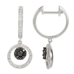 14KT White Gold Diamond Earrings -# 6207-1