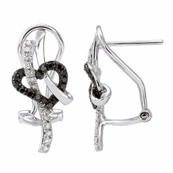14KT White Gold Diamond Earrings -# 6276-1